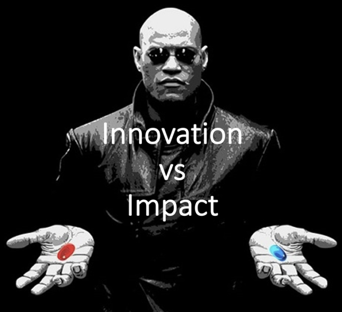 Innovation & Impact pilule bleue, pilule rouge et implication des parties prenantes Bluenove